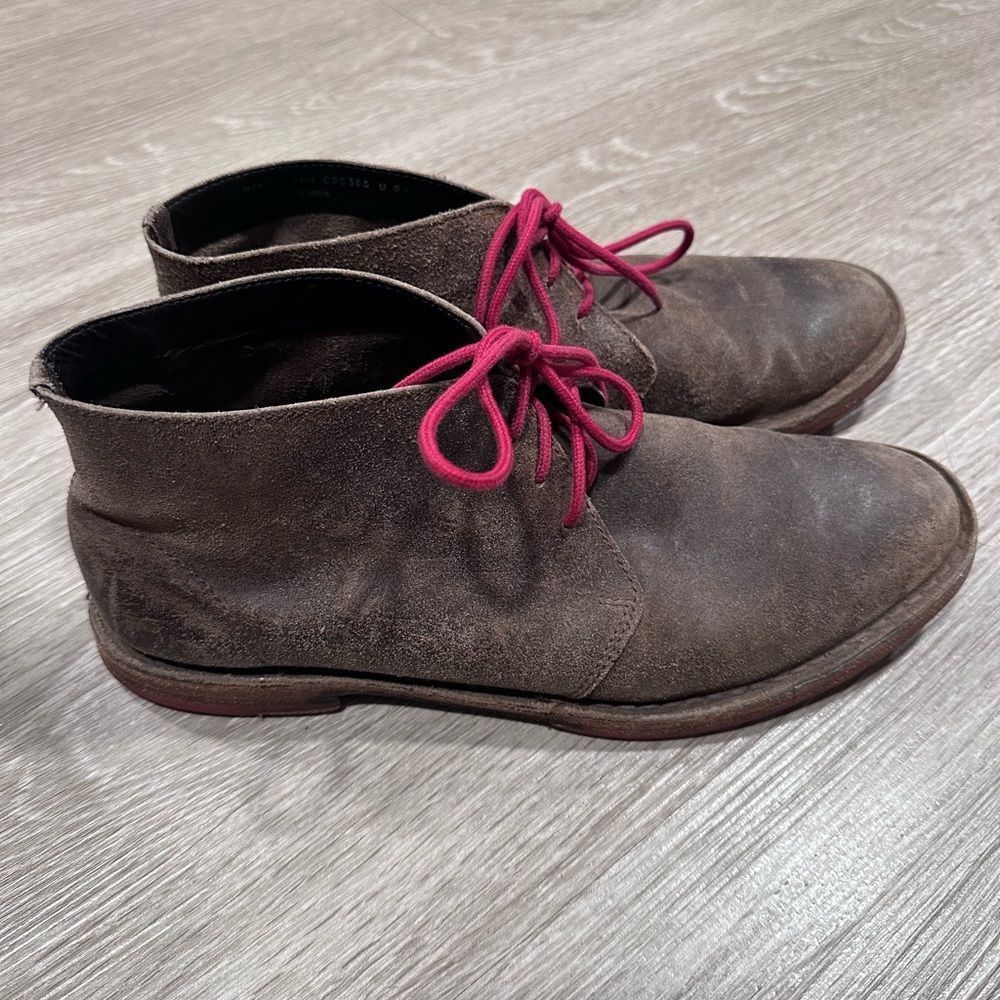 Cole Haan Chukka Boots Men's Size 9.5 M Brown Leather Red Mid Lace Casual
